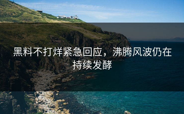 黑料不打烊紧急回应，沸腾风波仍在持续发酵