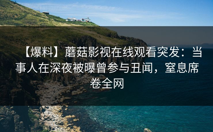 【爆料】蘑菇影视在线观看突发：当事人在深夜被曝曾参与丑闻，窒息席卷全网
